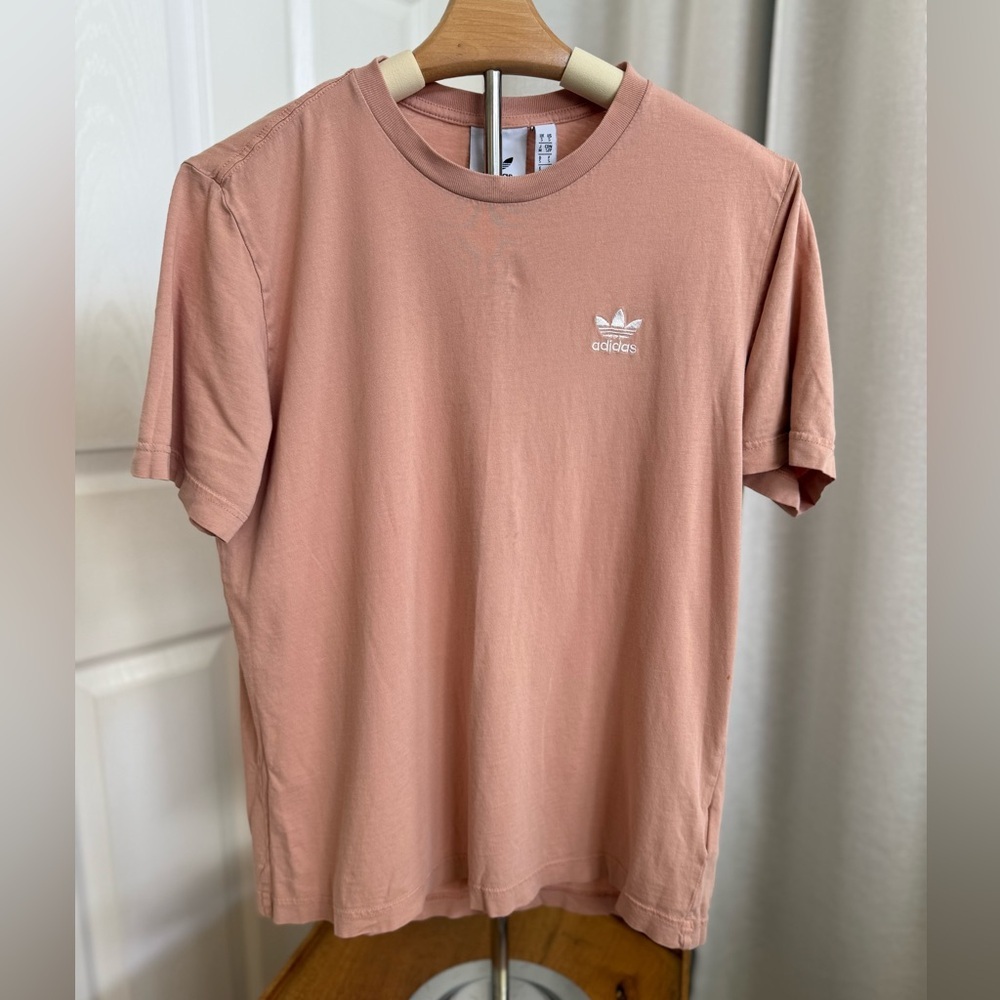 Adidas Men's Pink T-Shirt TREFOIL ESSENTIALS TEE size small